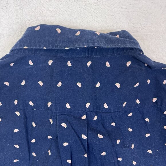 Men's Short Sleeve Button Up Shirt‎ XXL ROWM Navy Blue with Little Watermelons - Picture 9 of 9
